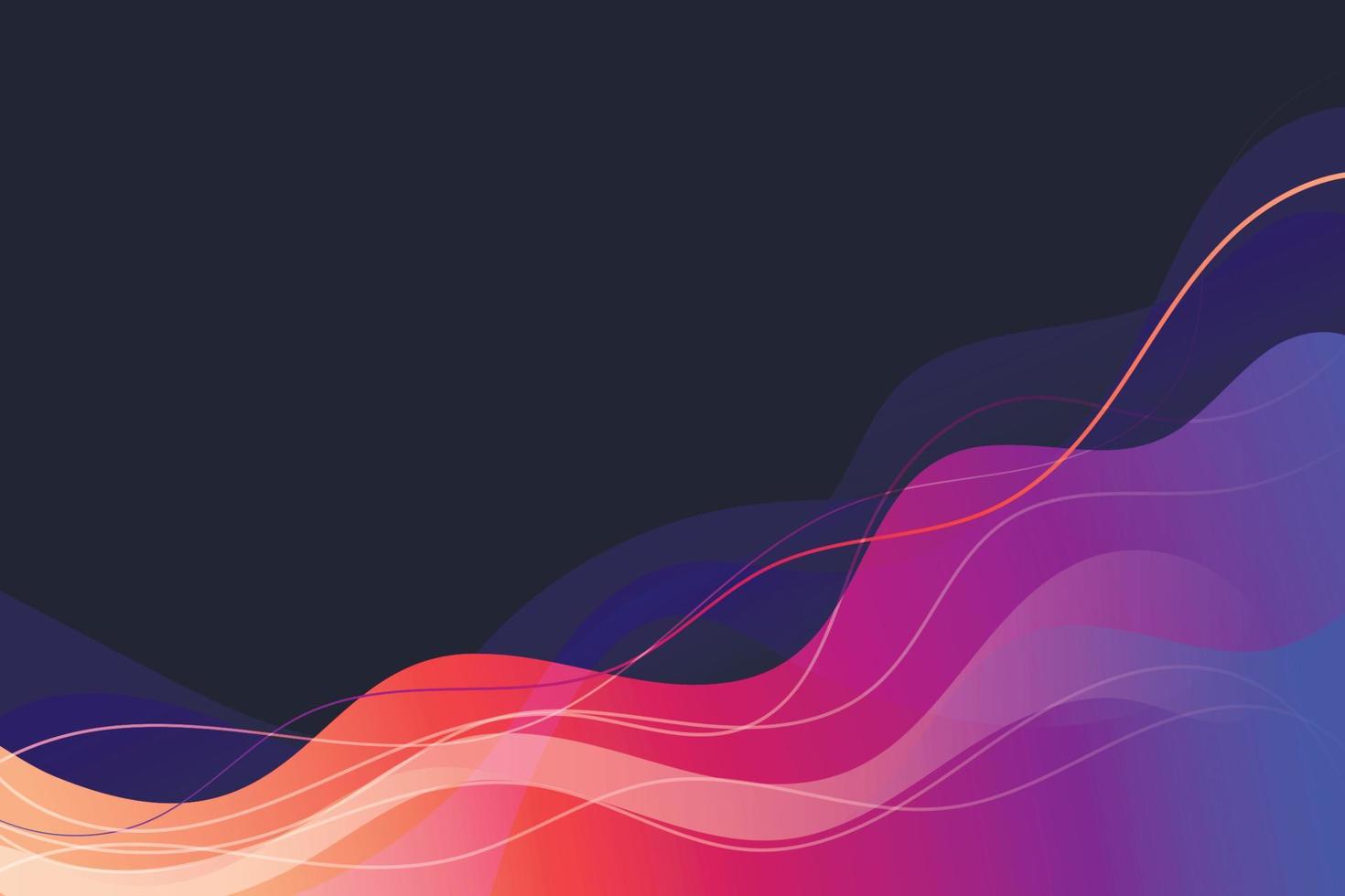 Gradient abstract wave background vector