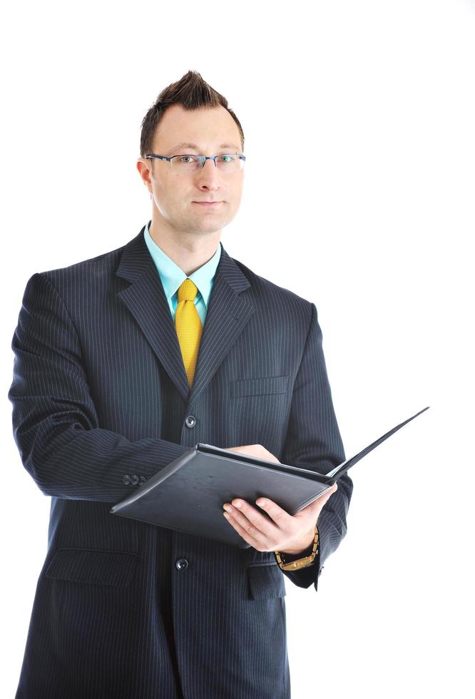 one young businessman isolated photo