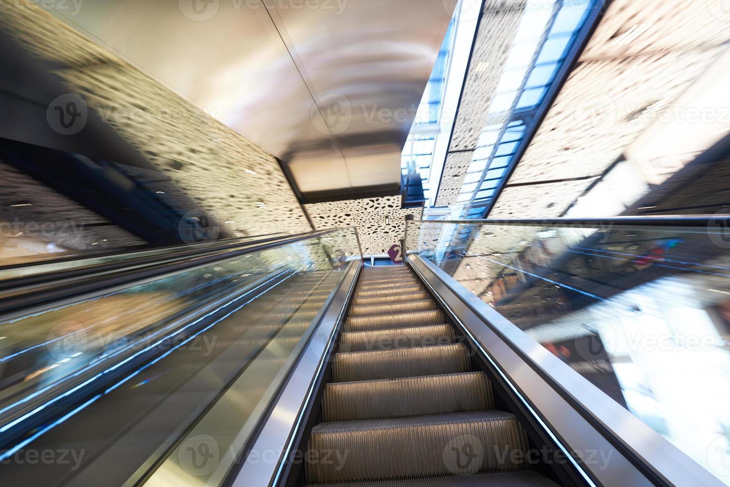 Shopping mall  escalators photo