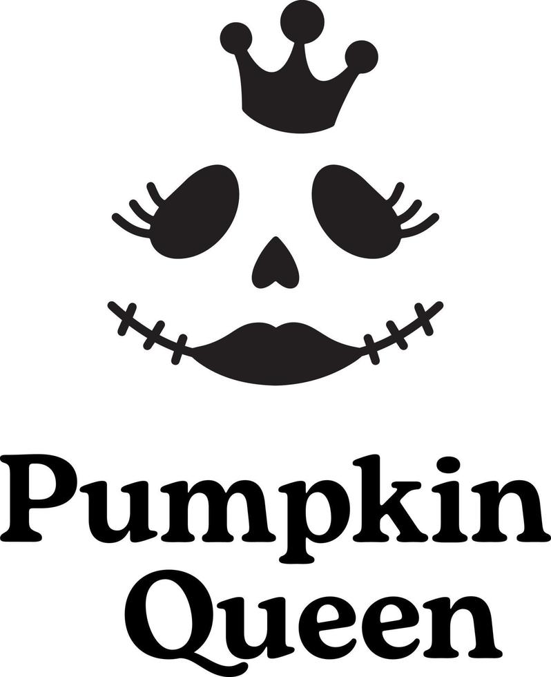 Pumpkin Queen lettering vector