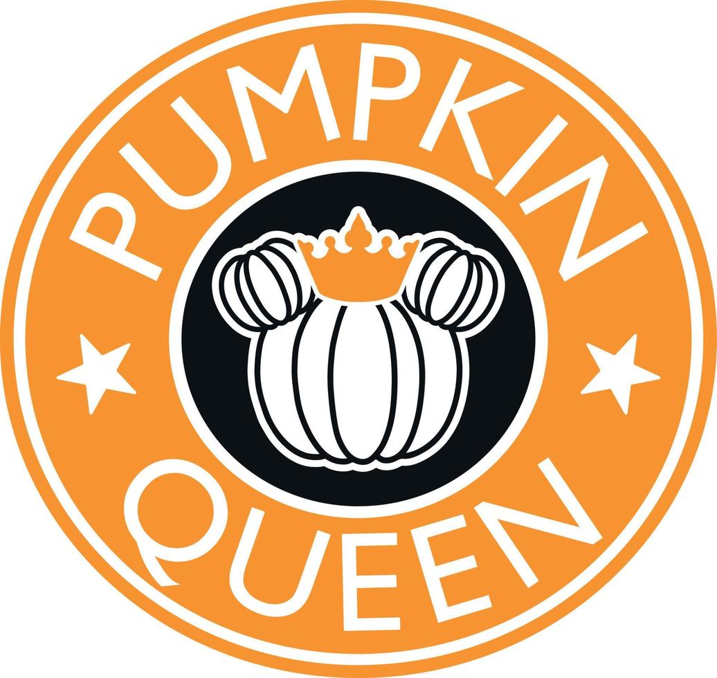 Pumpkin Queen emblem vector