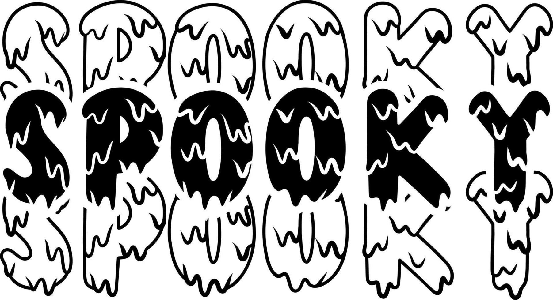 Spooky dripping letters vector