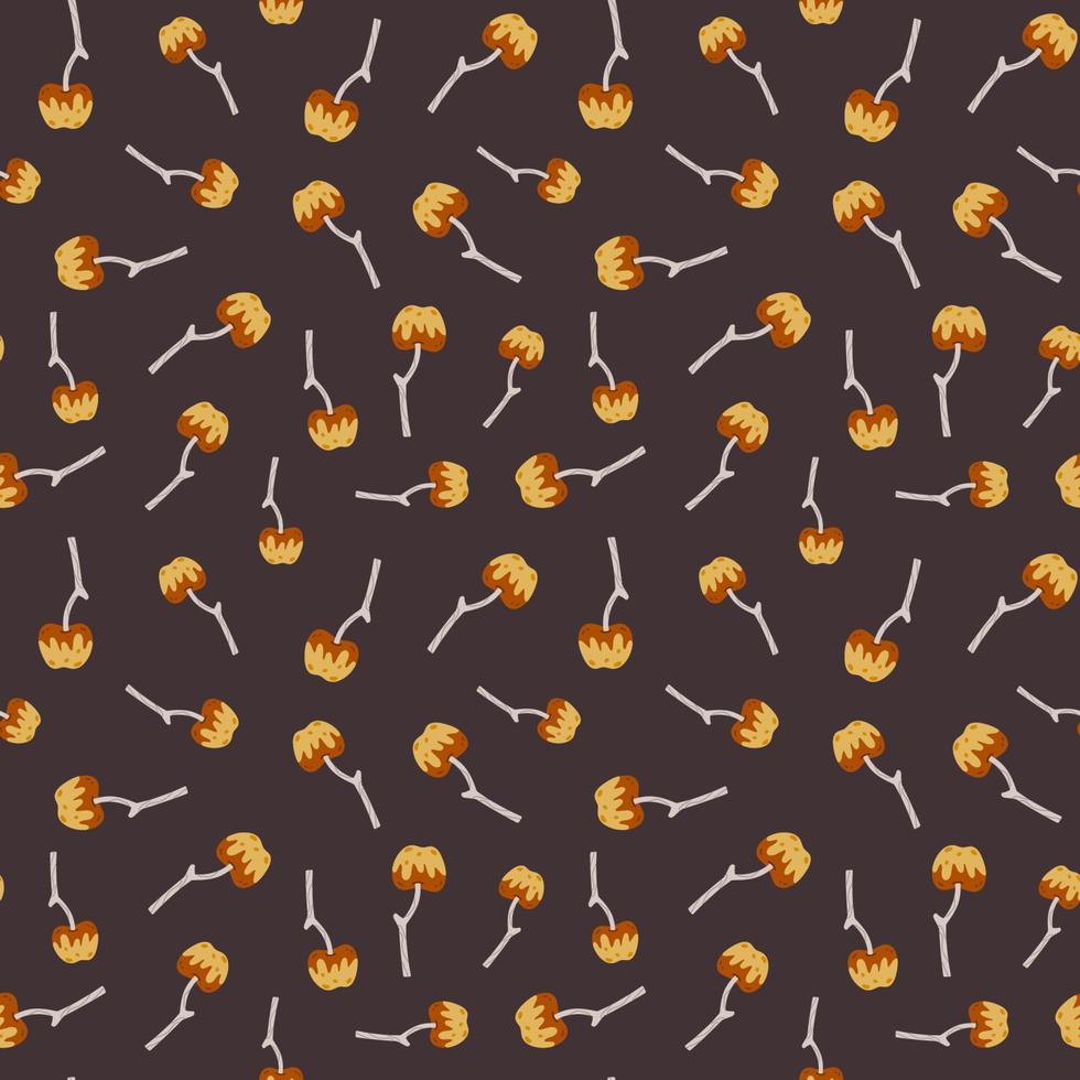 Halloween pattern  with toffee apple vector