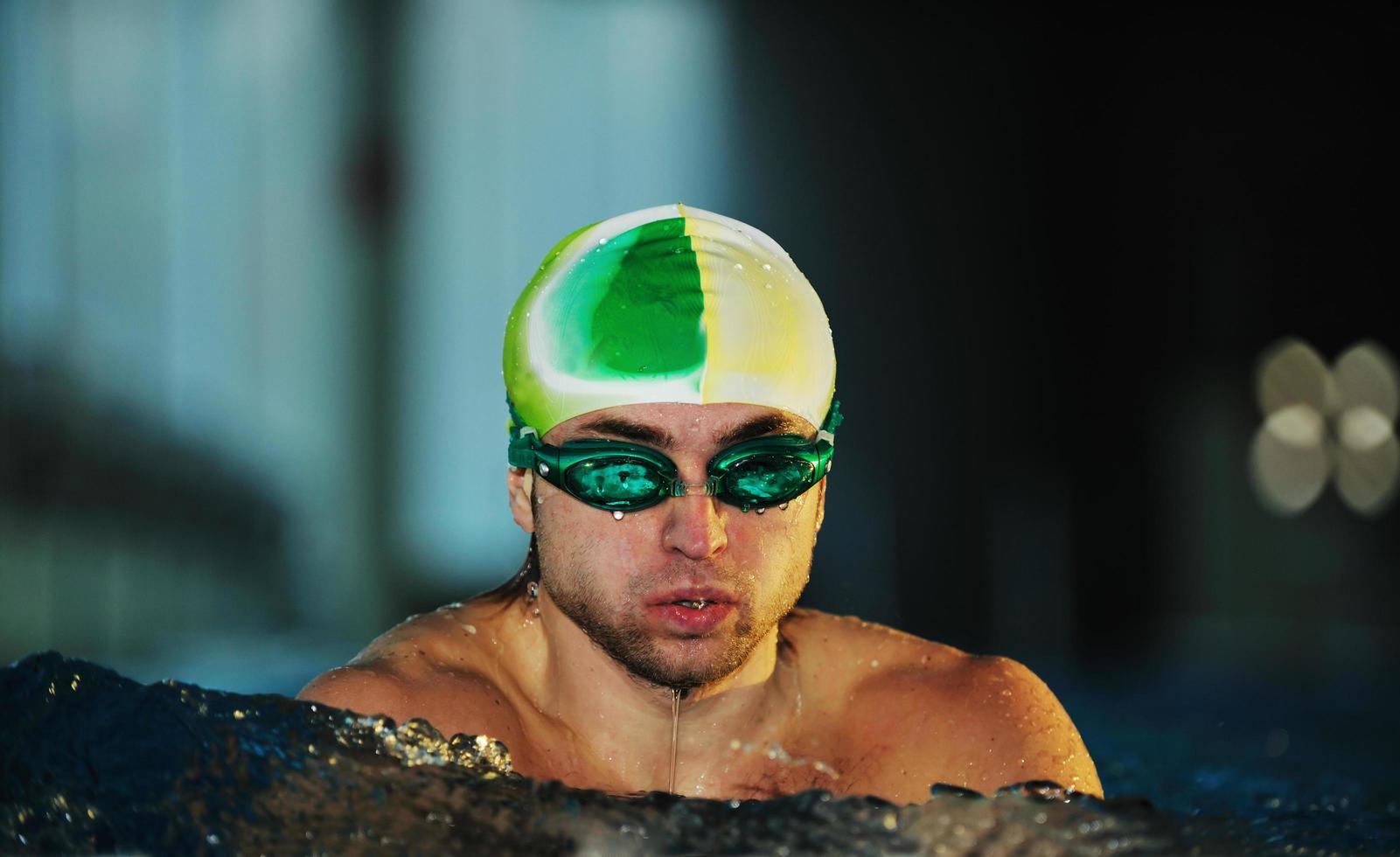 Swimmer in pool photo