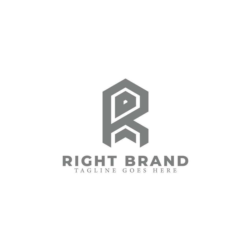 Abstract initial letter RB or BR logo in grey color isolated in white background applied for home service company logo also suitable for the brands or companies have initial name BR or RB. vector