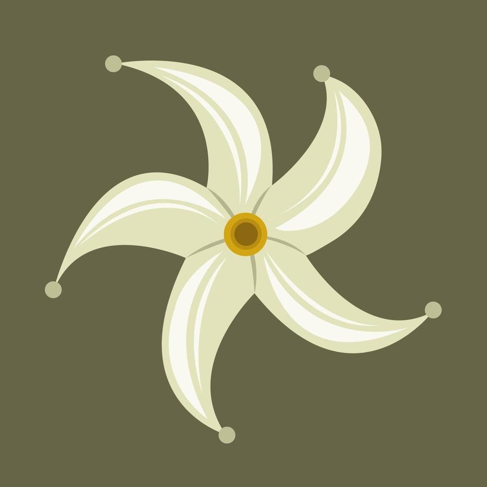 ilustración de vector de flor de papaya para diseño gráfico y elemento decorativo