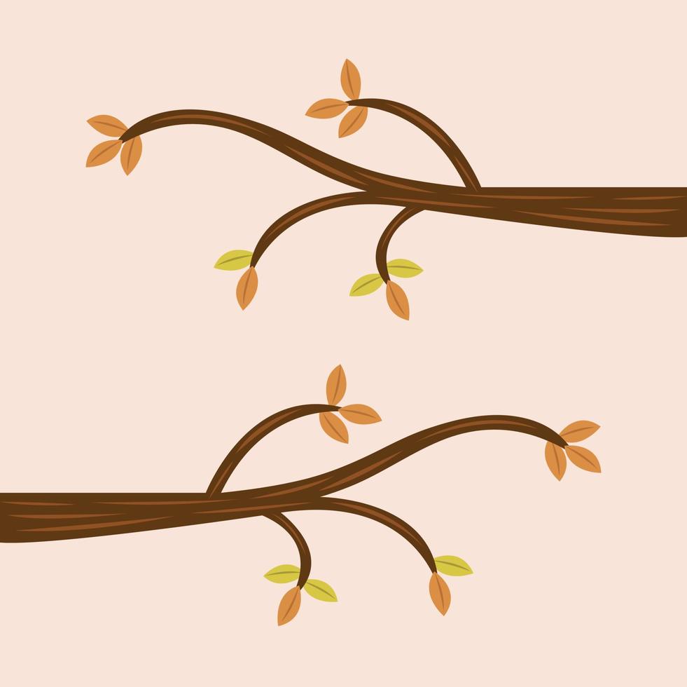 ilustración de vector de rama de árbol para diseño gráfico y elemento decorativo