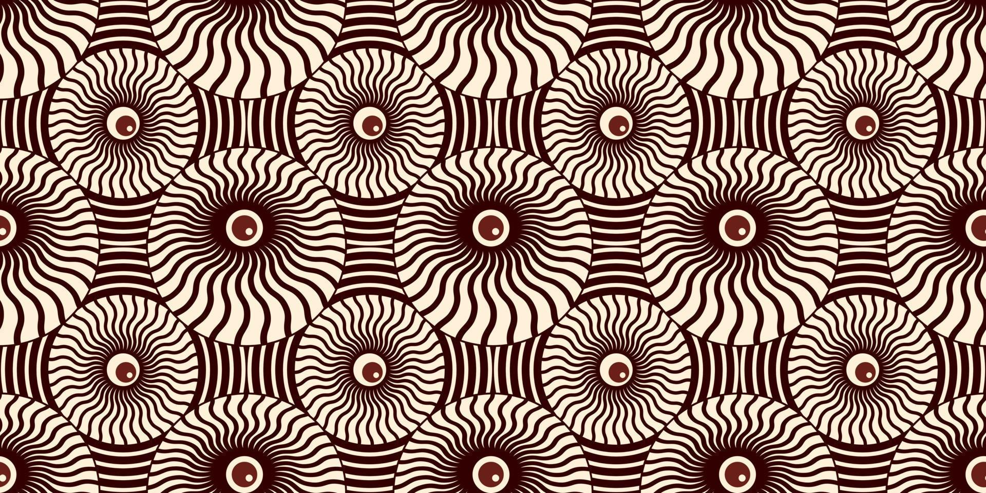 ojos geométricos abstractos en el sol diseño de patrones sin fisuras. ilustración vectorial eps10 vector