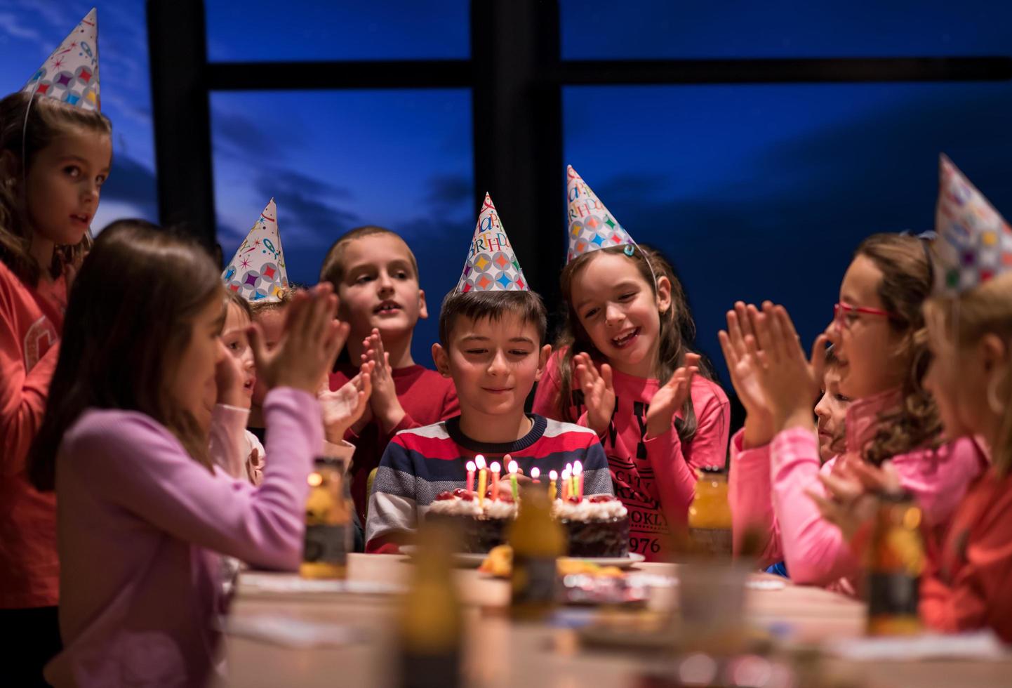 young boy having birthday party photo