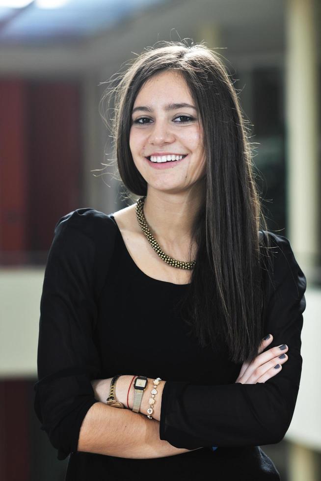 student girl portrait at university campus photo