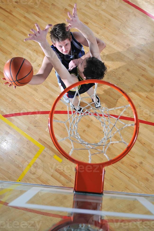 Playing basketball view photo