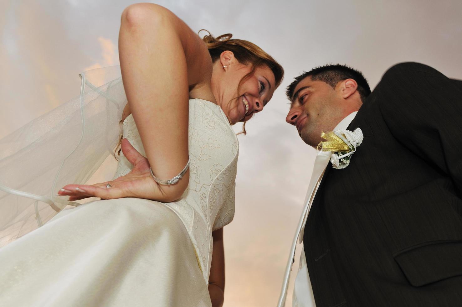 Just married portrait photo
