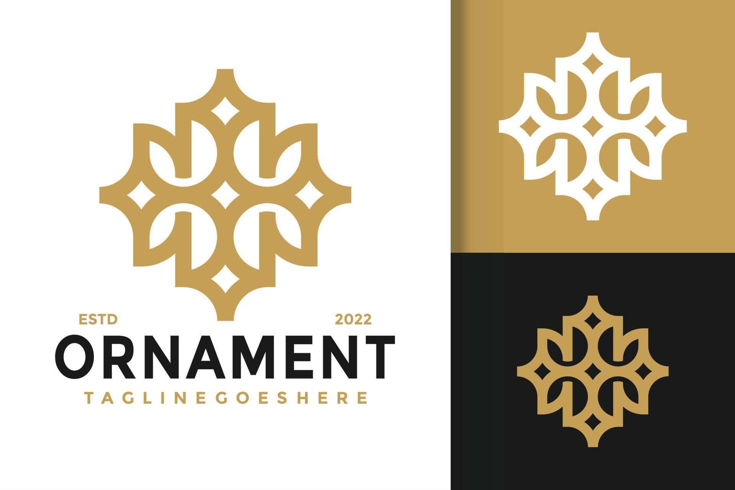 Luxury Ornament Floral Logo Design, brand identity logos vector, modern logo, Logo Designs Vector Illustration Template