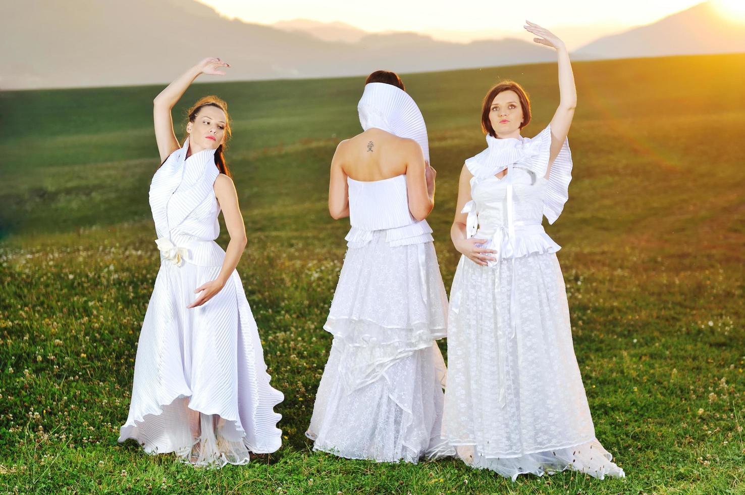 Outdoor bridal portrait photo