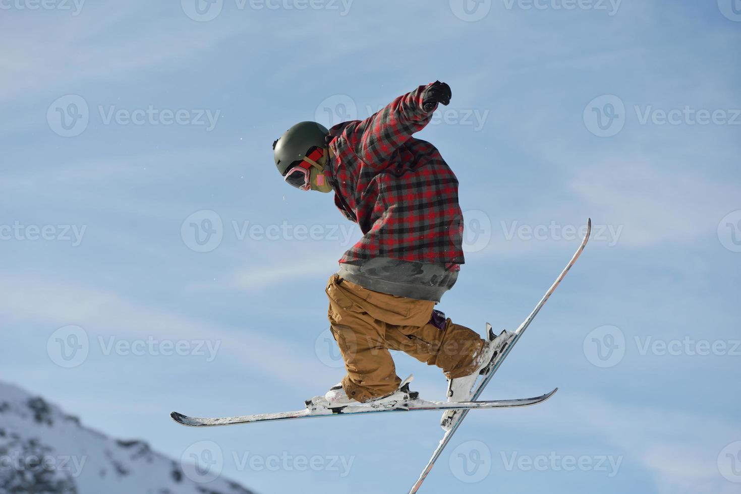 Ski jump view photo