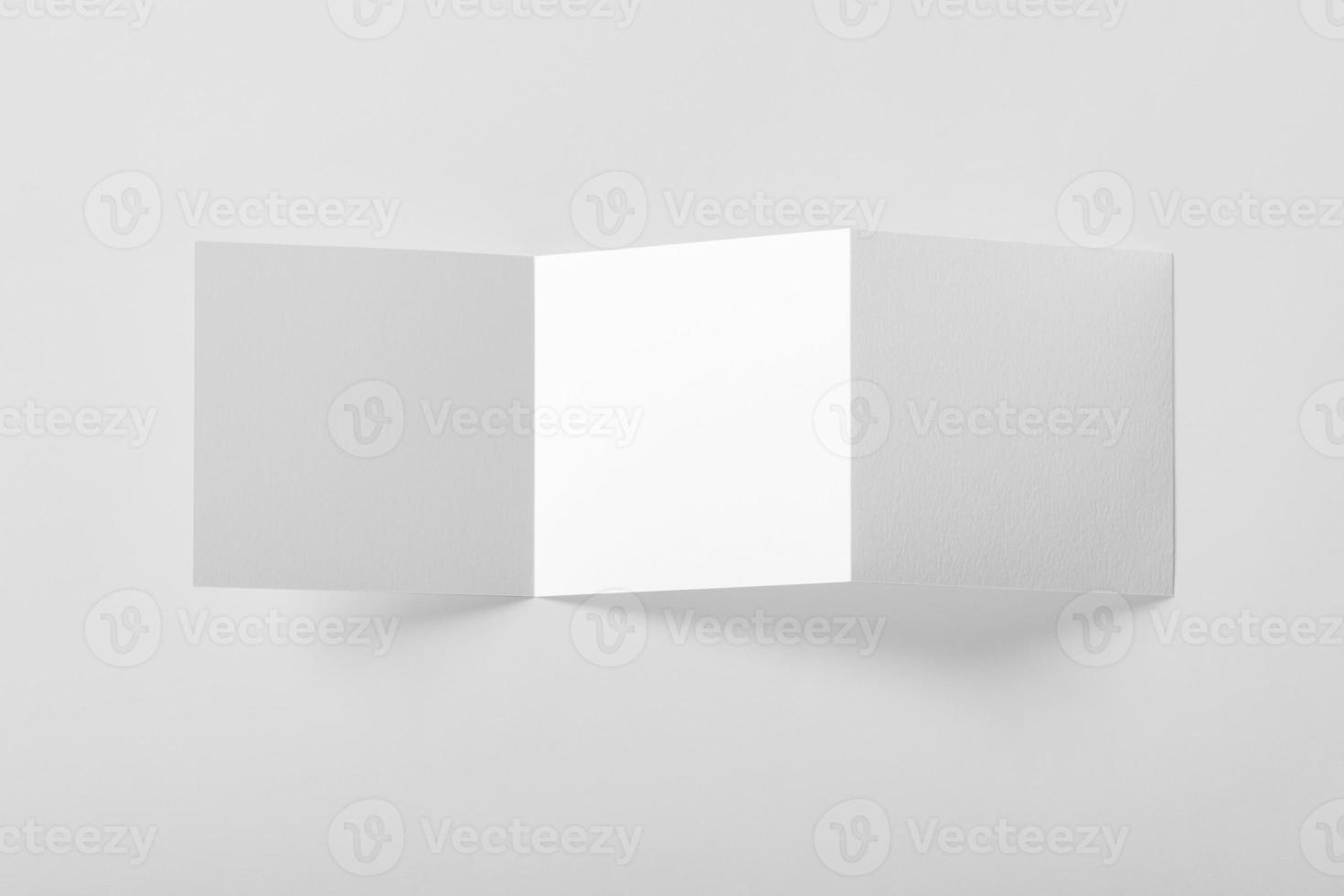 plantilla de maqueta de folleto tríptico con espacio de copia para su logotipo o diseño gráfico foto
