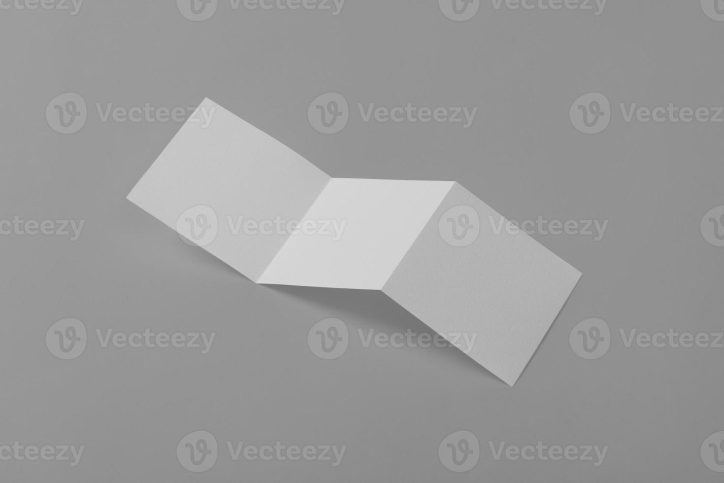 Square Trifold Brochure Mockup Template with copy space for your logo or graphic design photo