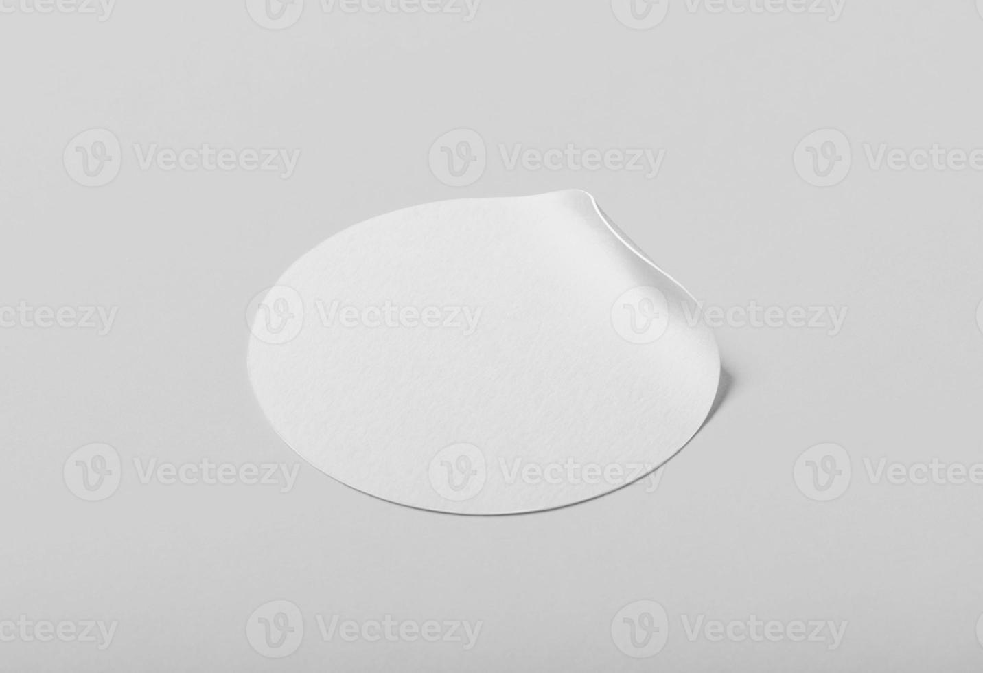Rounded sticker mockup template with copy space for your logo or graphic design photo