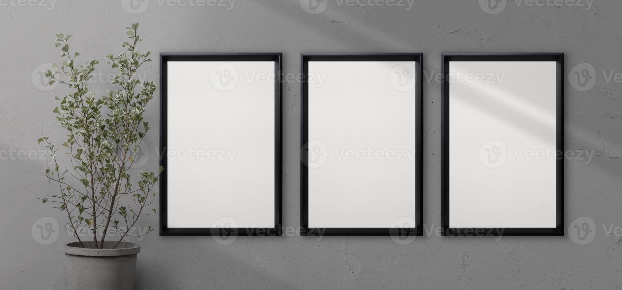 Photo frames mockup with shadow