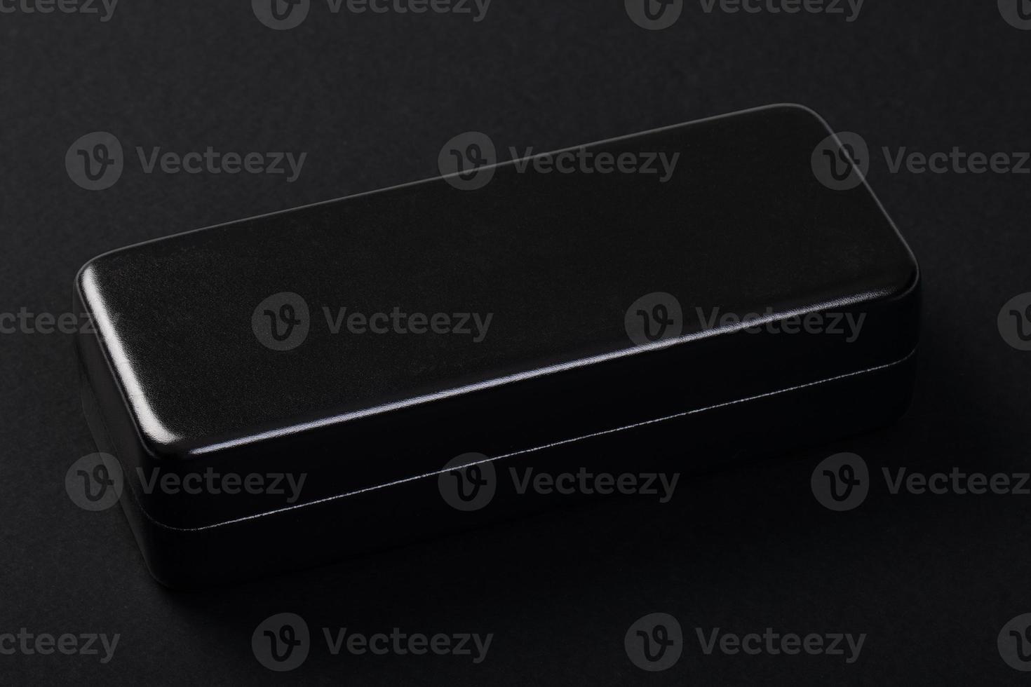 Luxury leather box mockup for glasses with copy space for your logo or graphic design photo
