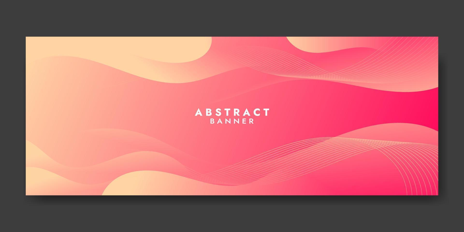 Abstract Pink Fluid Wave Banner Template vector