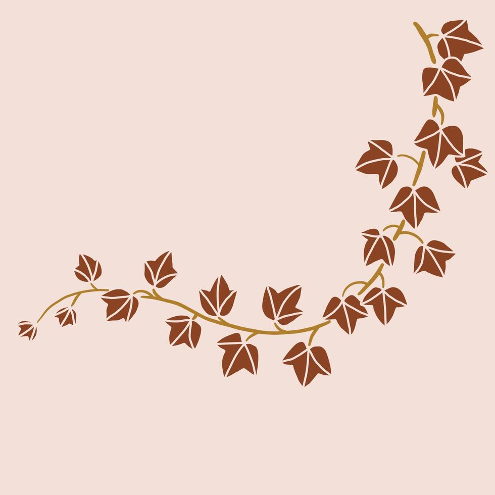 Simplicity ivy freehand drawing flat design. vector