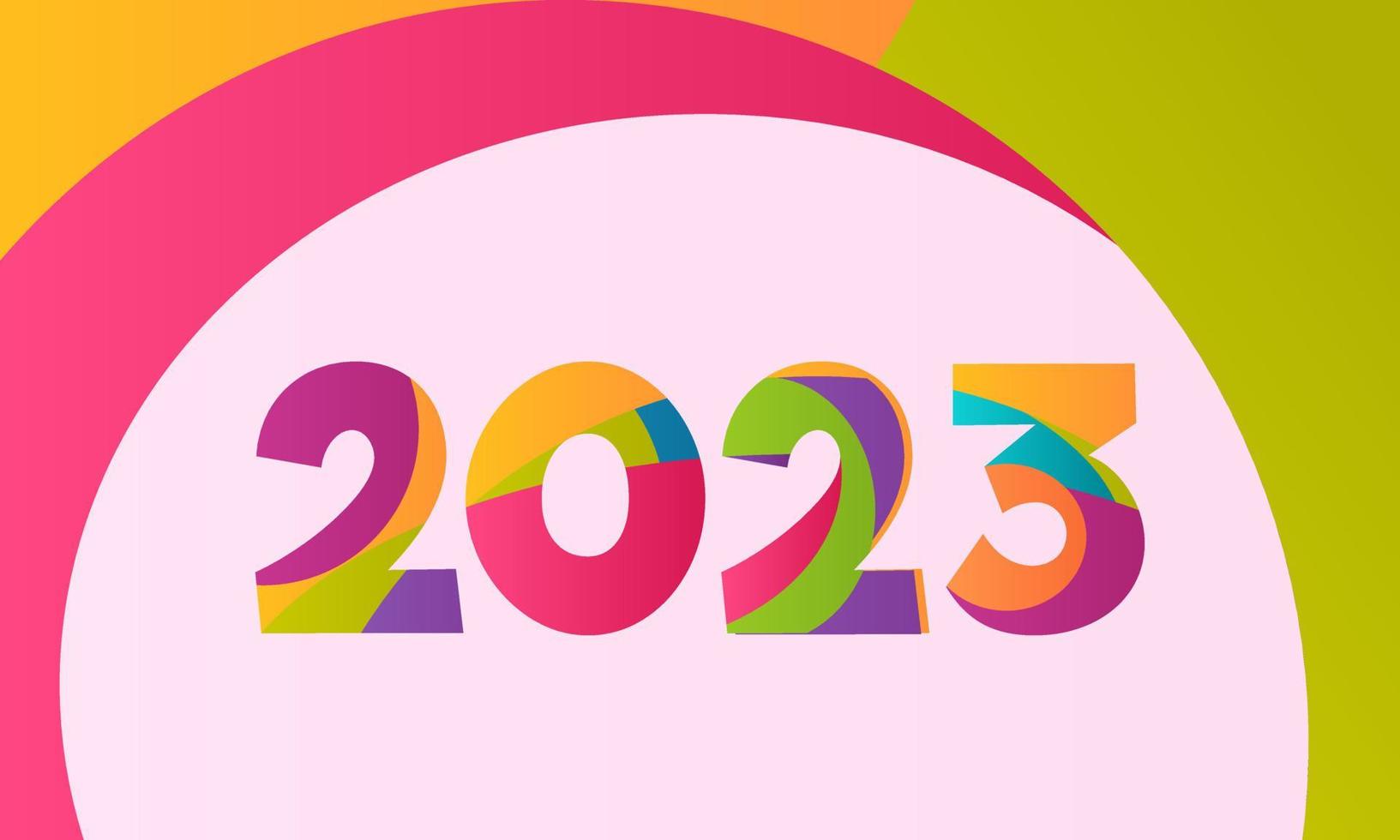 diseño de año nuevo 2023 vector