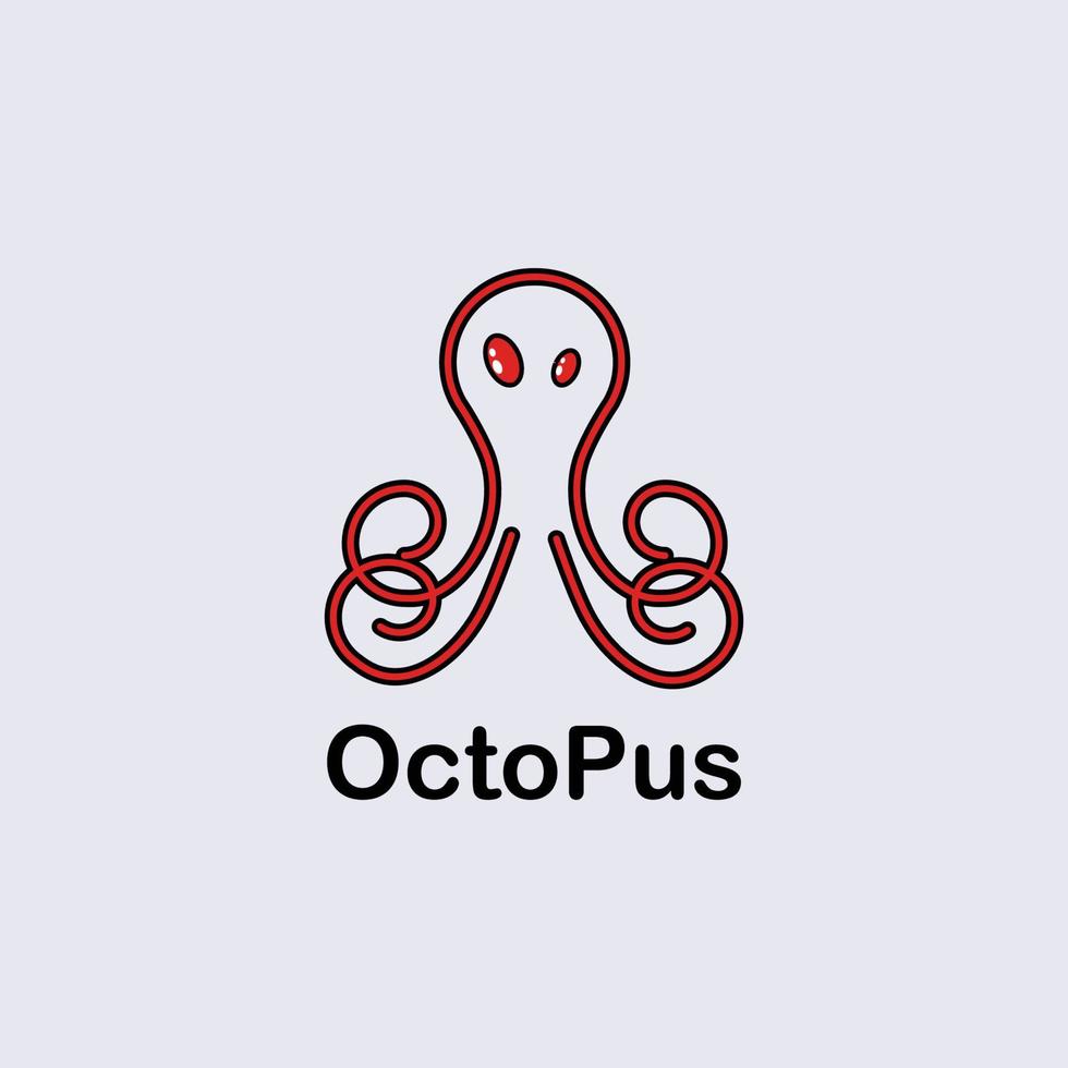 diseño de ilustración de icono de imágenes de logotipo de pulpo vector