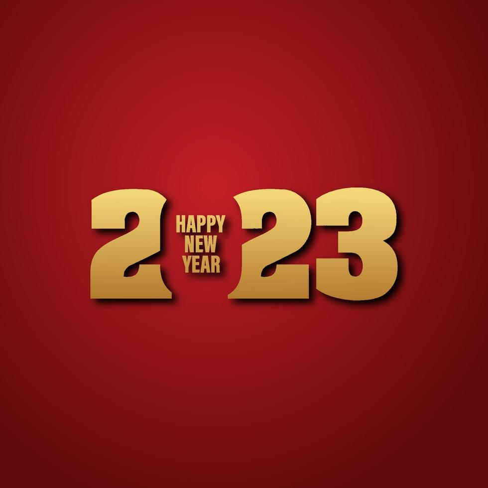 Happy new year 2023 vector. Golden 2023 number. Happy Chinese new year. Year of the rabbit zodiac. 2023 design suitable for greetings, invitations, banners, or backgrounds. vector