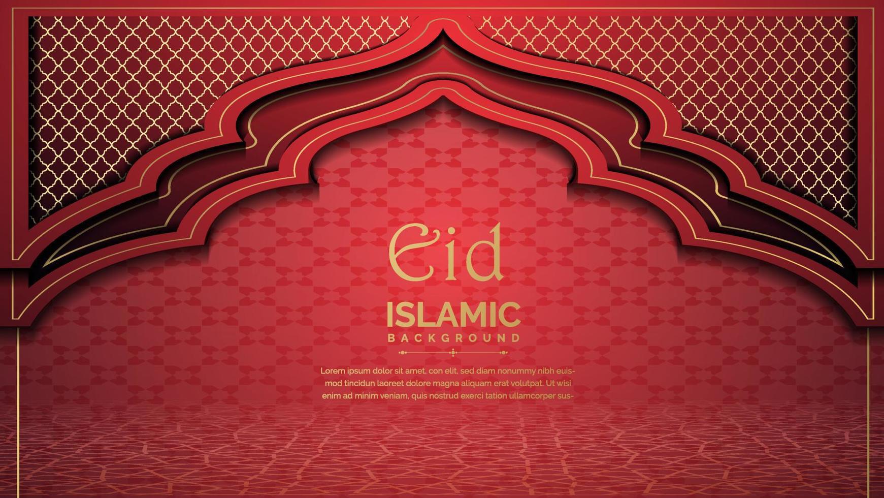 fondo de ornamento de lujo islámico eid mubarak vector