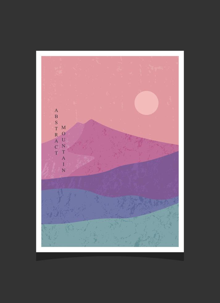 Abstract mountain painting, Abstract background, Premium Vector