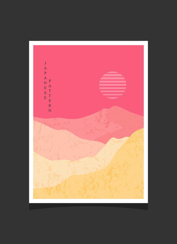 Abstract mountain painting, Abstract background, Premium Vector