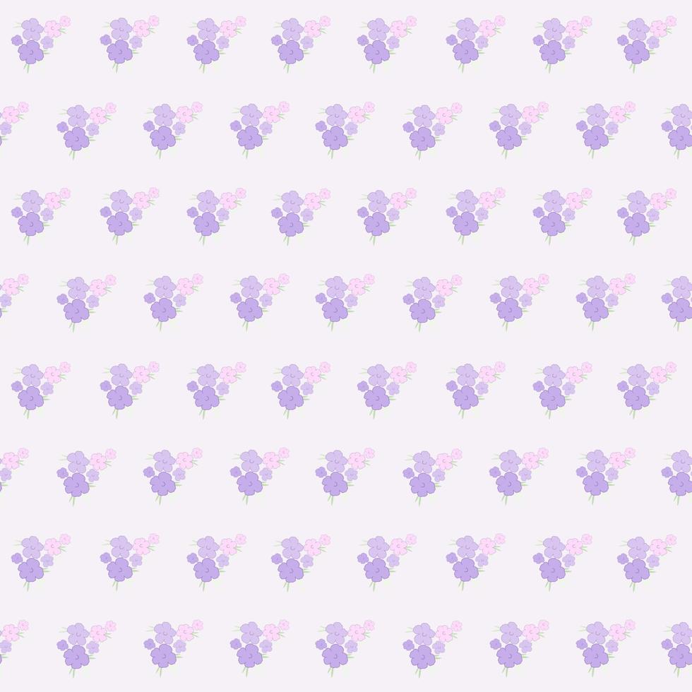Dark Purple, Pink vector seamless doodle template with flowers. Colorful Small Scale Hand-Drawn Floral Vector Seamless Pattern. Retro 70s Style Nostalgic Fashion Textile Bold Background.