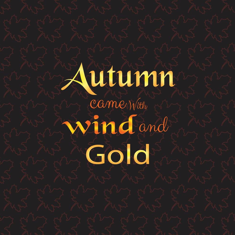 diseño de tipografía de texto de otoño vector