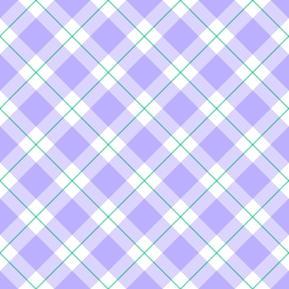 Violet Lilac Purple Cute Diagonal Tilt Line Stripe Striped Tartan Plaid Checkered Scott Gingham Cartoon Vector Seamless Pattern Print Background