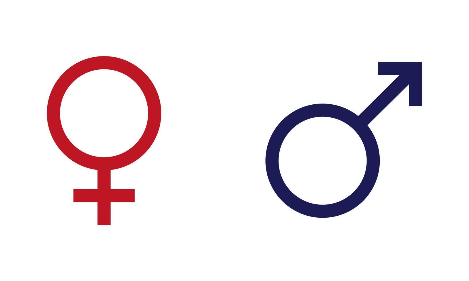 sex, male and female gender icon vector