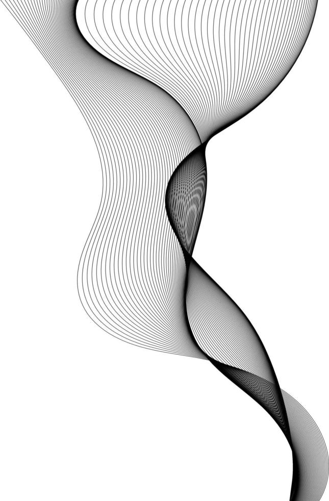 Abstract Wavy Lines Pattern vector