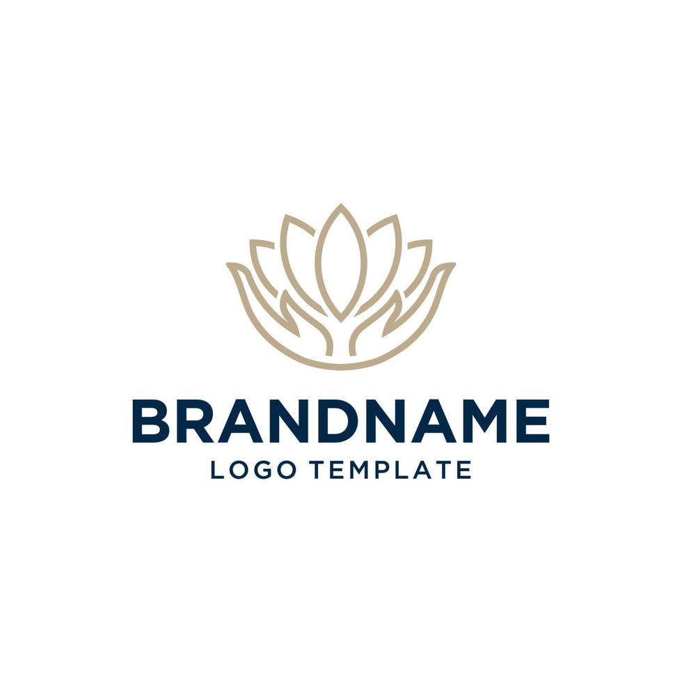 Luxury SPA With Hand Logo Vector Minimlist