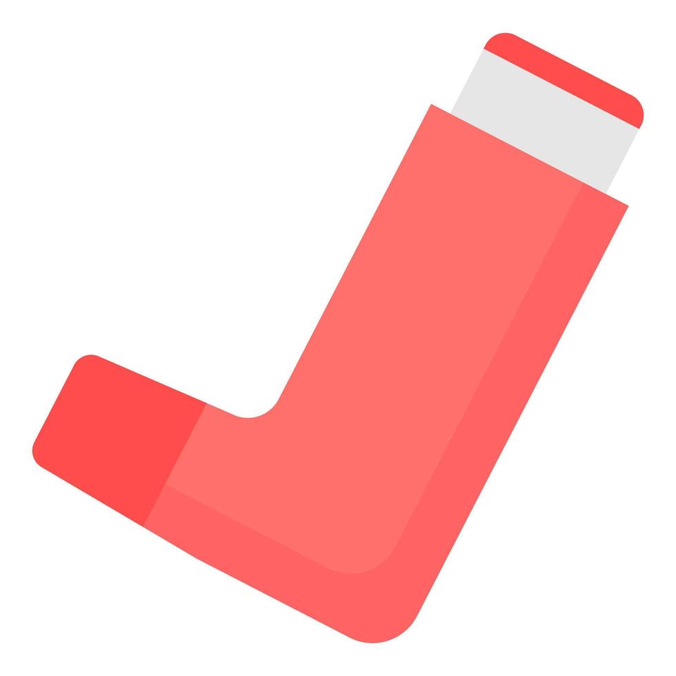 Asthma inhaler bottle. Vector illustration.