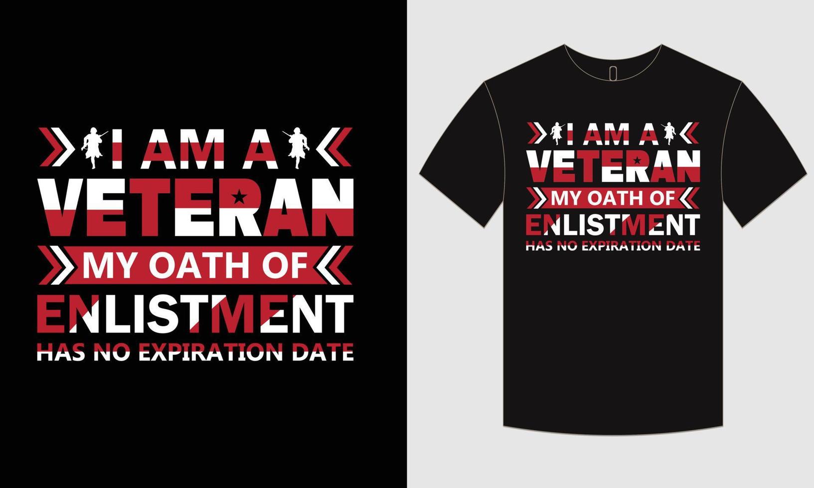 veteran t-shirt design and veteran typographic vector