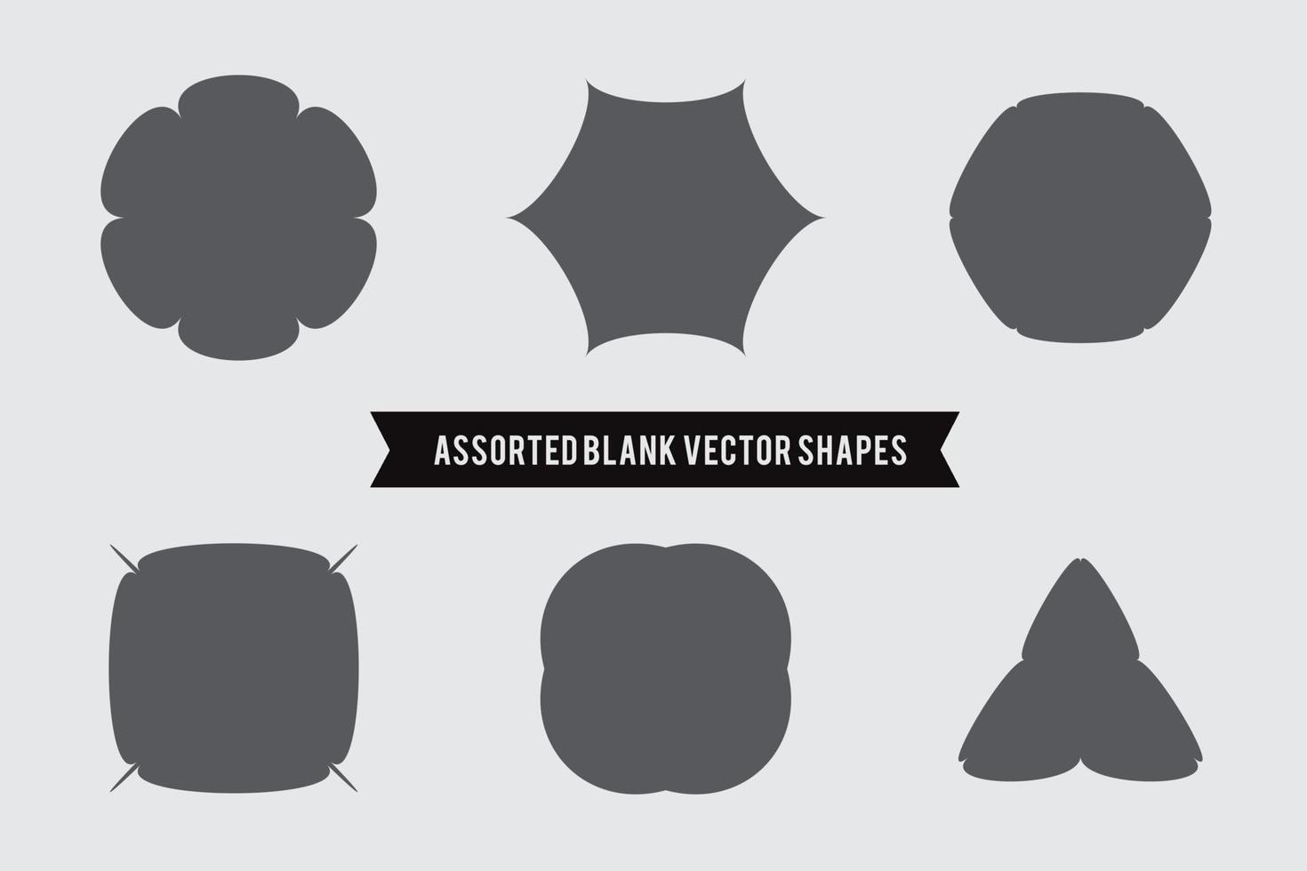 formas vectoriales en blanco vector