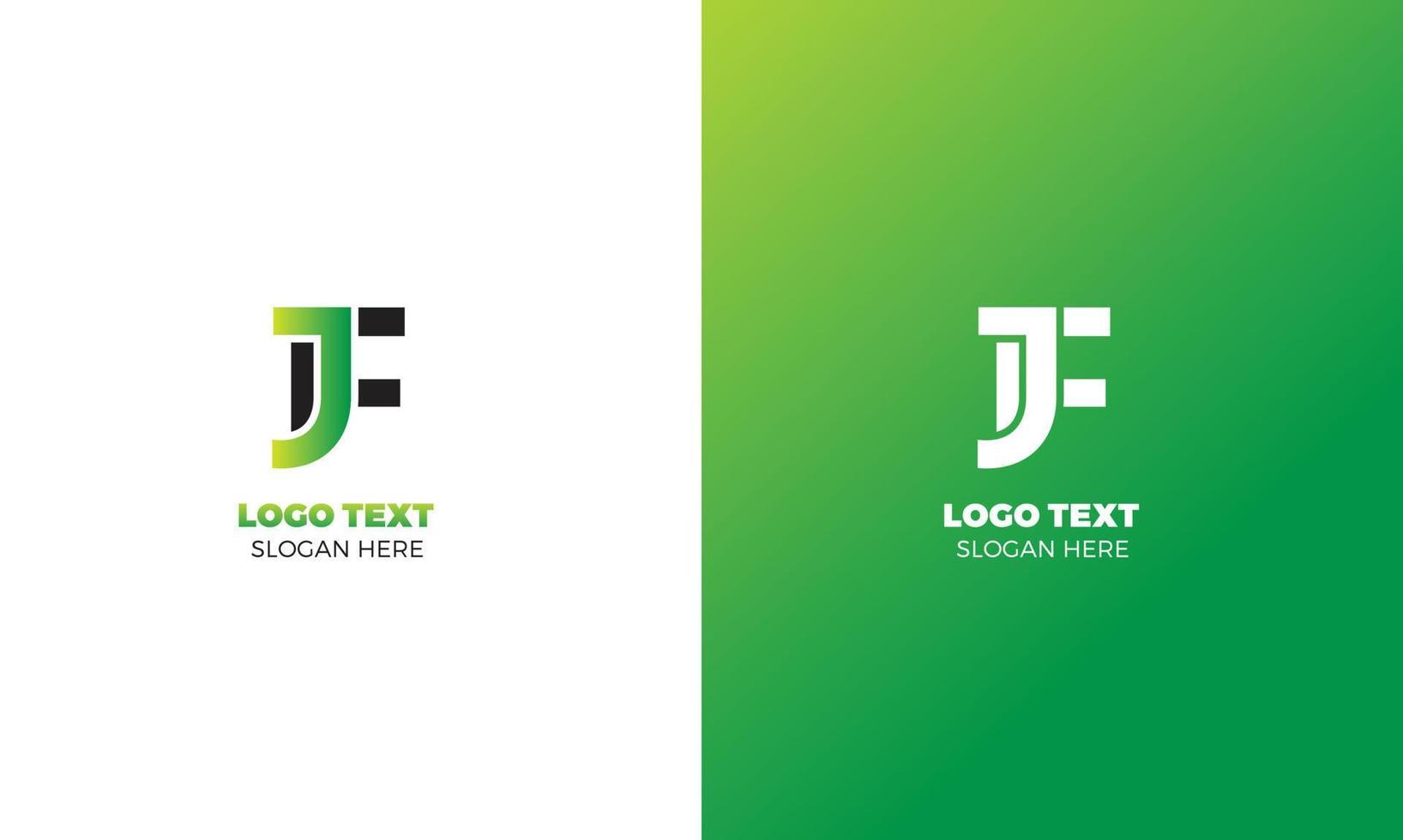 F and J Logo abstract with modern style vector