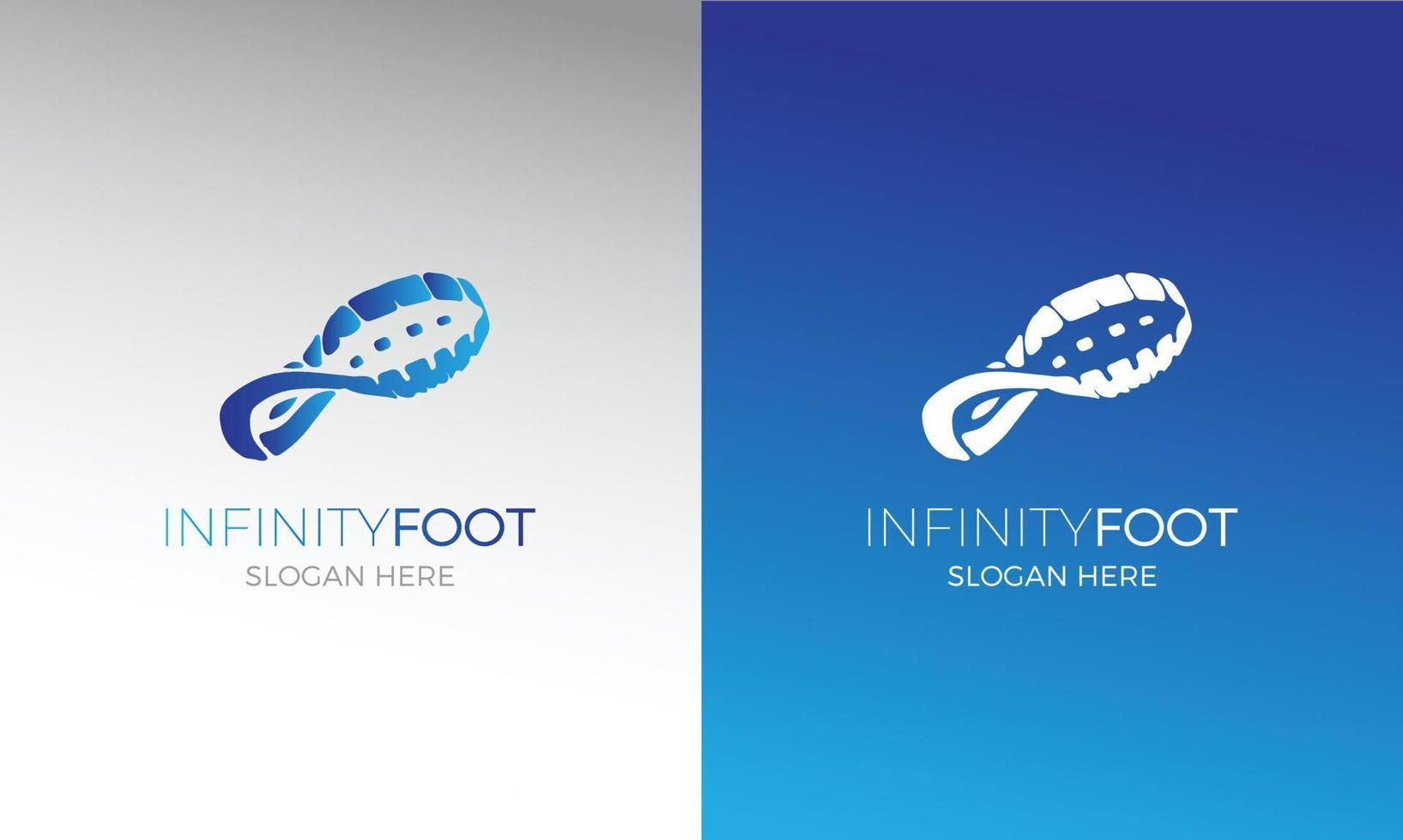 Infinity Foot logo design vector