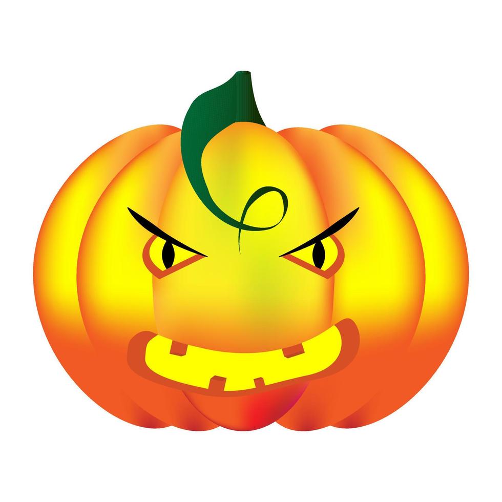 Pumpkin lantern for halloween. Vector character