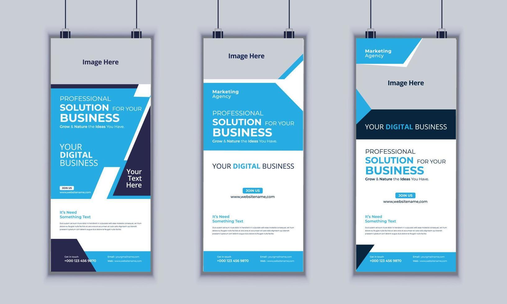 Corporate Business Roll up Banner Design, Multipurpose Roll Up Banner Standee Design, Vector Banner Template, Corporate Identity Print Template