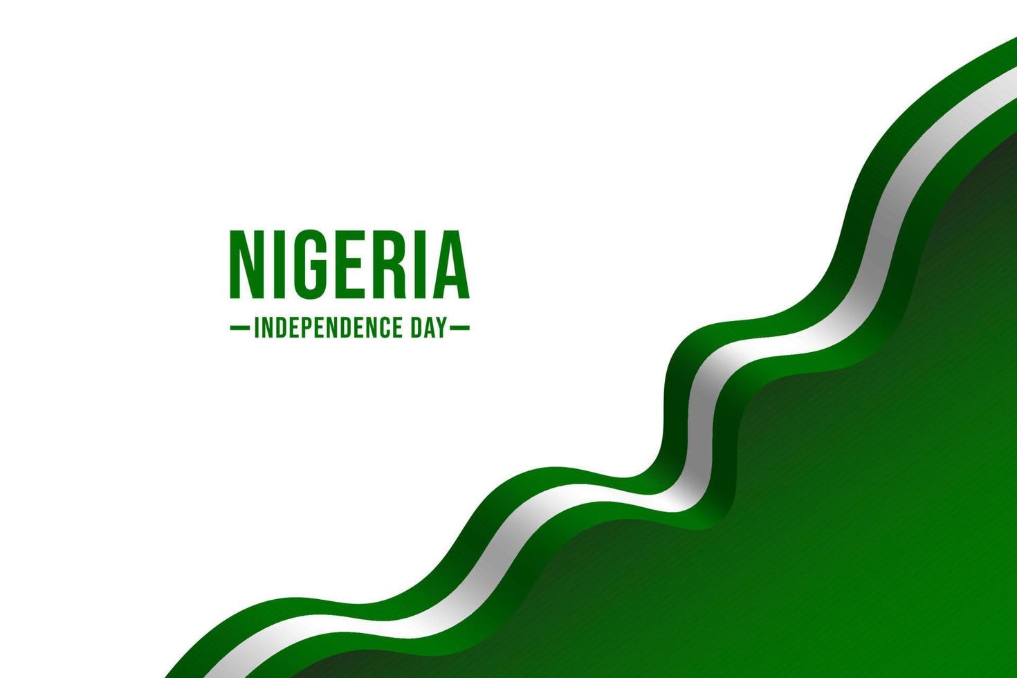 Saludos felices del día de la independencia de Nigeria. diseño de ilustración vectorial vector