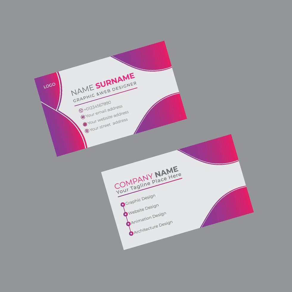 Business card design template vector