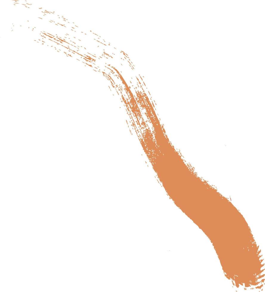 The brush stroke is brown. vector