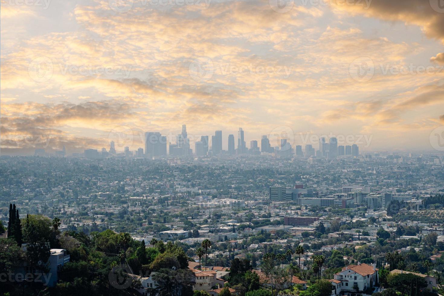 Los Angeles downtown skyline epic sky photo