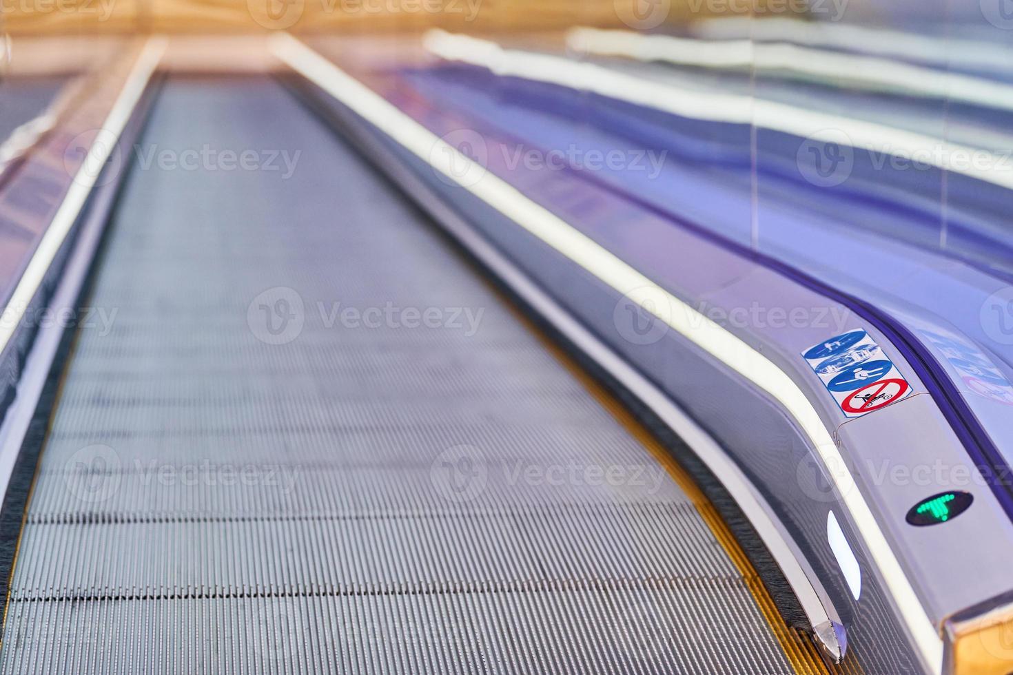 Moving walkway in shopping center photo